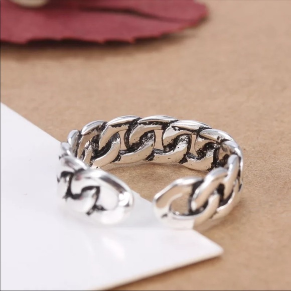 NEW 925 Sterling Silver ring boho adjustable size - Picture 3 of 7